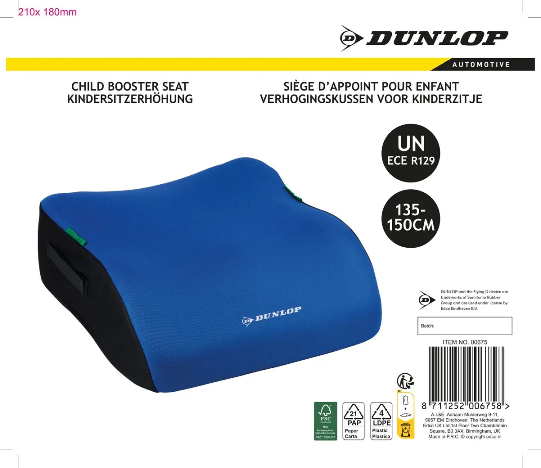 Dunlop Stoelverhoger Blauw 15x31x39cm