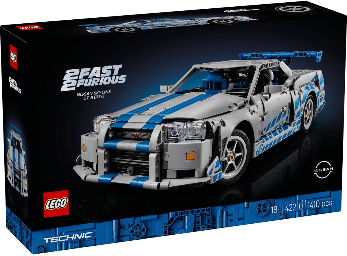 LEGO® Technic 2 Fast 2 Furious Nissan Skyline GT-R (R34) Auto - 42210