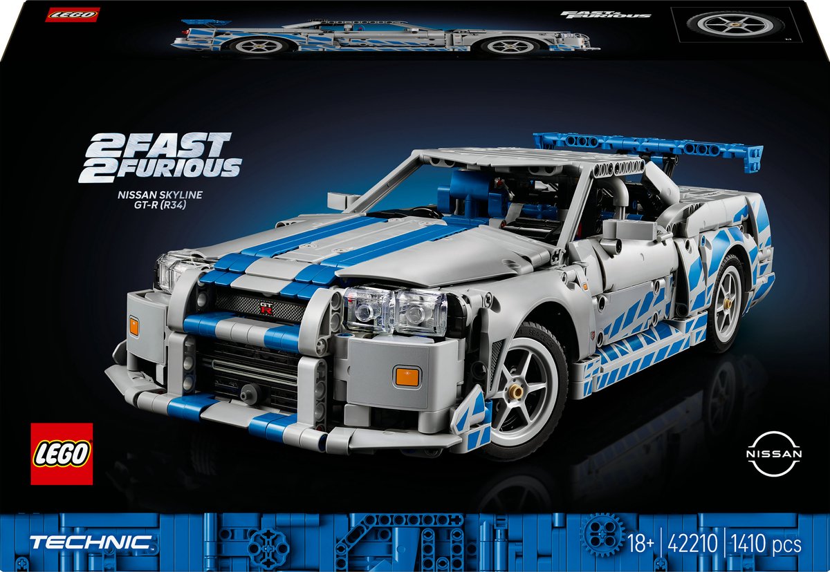 LEGO® Technic 2 Fast 2 Furious Nissan Skyline GT-R (R34) Auto - 42210