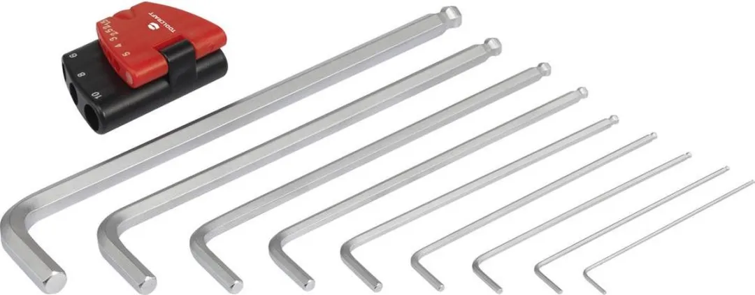 TOOLCRAFT Inbus Haakse Schroevendraaierset 9-delig - 1.5-10mm
