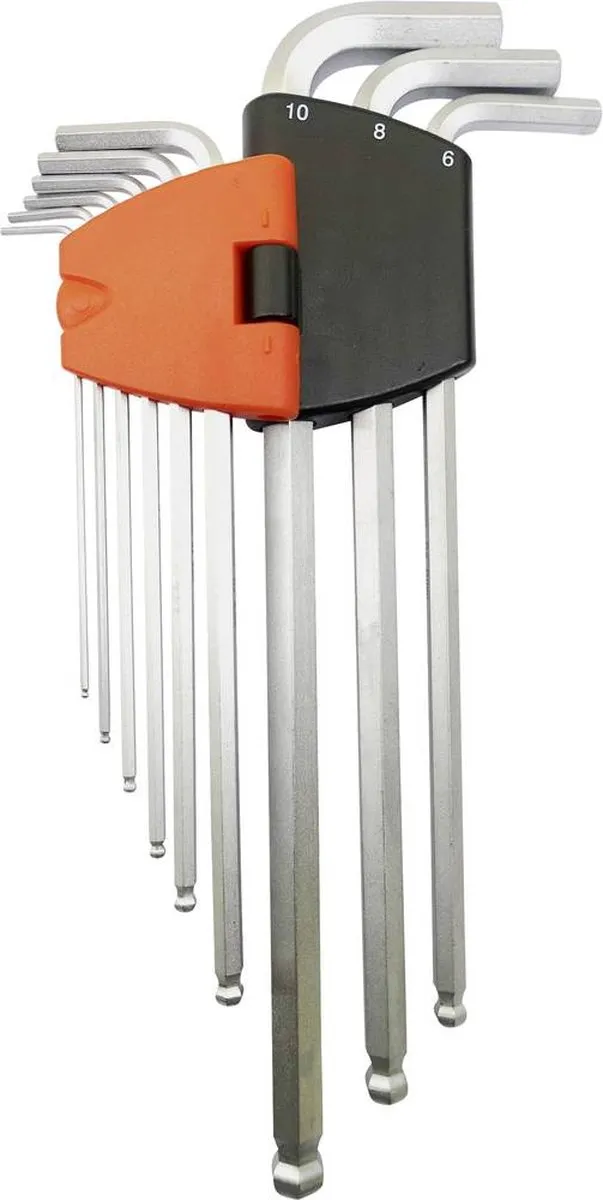 TOOLCRAFT Inbus Haakse Schroevendraaierset 9-delig - 1.5-10mm