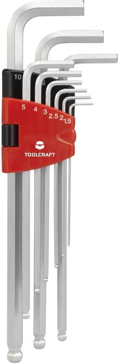 TOOLCRAFT Inbus Haakse Schroevendraaierset 9-delig