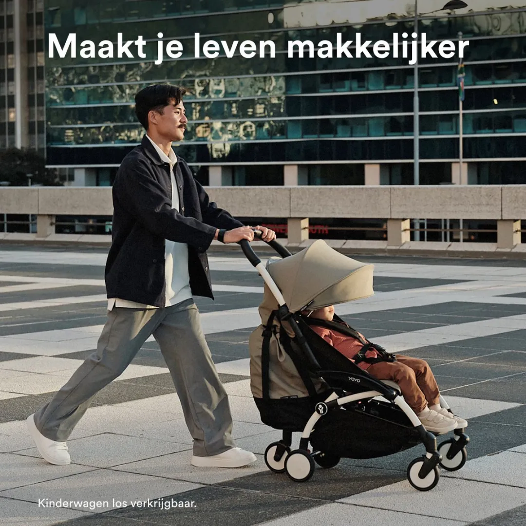 Stokke YOYO-tas, Taupe - Extra opbergruimte voor de YOYO-kinderwagen - Eenvoudig te bevestigen - Heeft geen invloed op de wendbaarheid- Wasbaar op 30°C