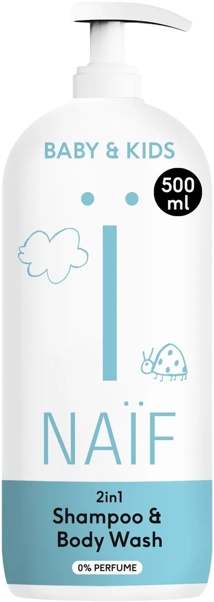 Naïf 2-in-1 Shampoo & Body Wash 500ml
