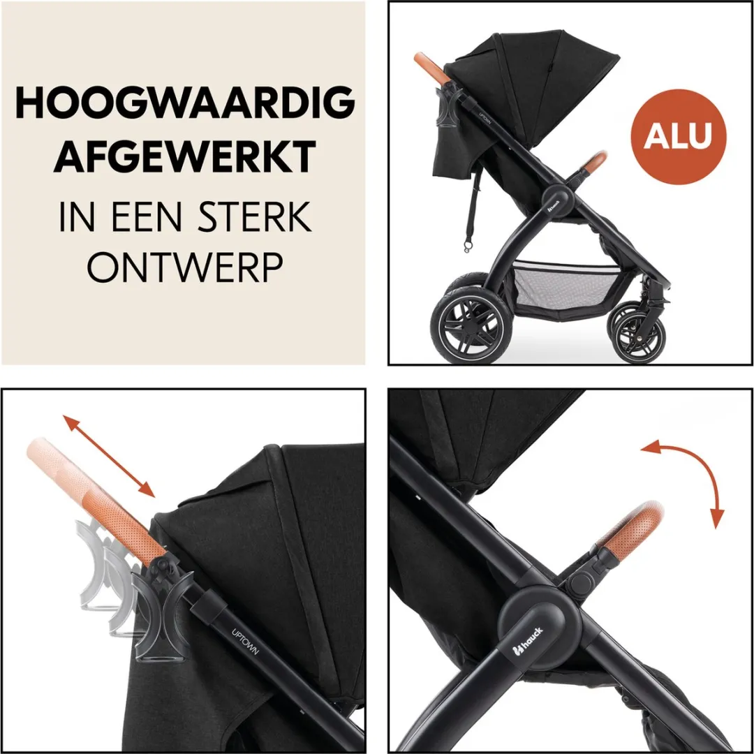 Hauck Uptown Buggy - 4 Wielen - Melange Black