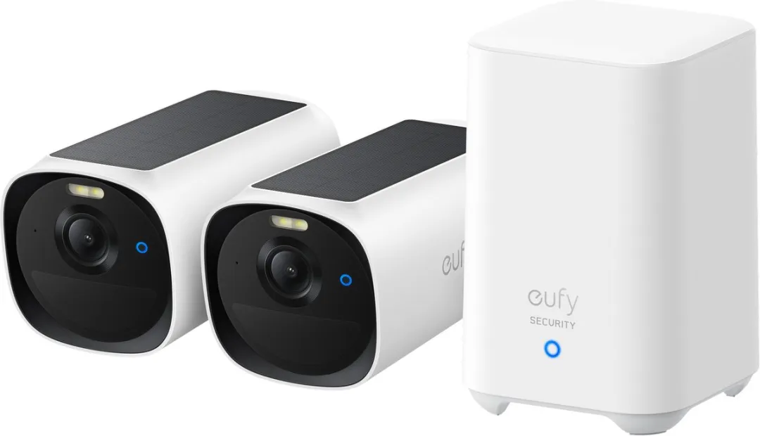 Eufy eufyCam E40 2-Cam Kit + HomeBase S280 - 2K Zwart/Wit