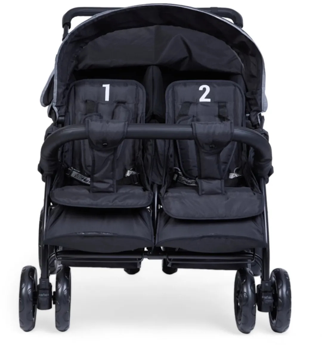 Childhome Quadruple Kinderwagen 4 Zitplaatsen - Zwart