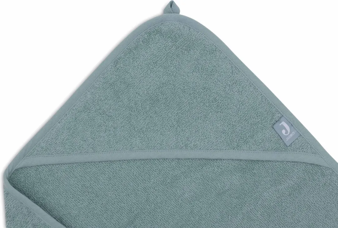 Jollein Badcape Badstof 75x75cm - Baby Handdoek met Badponcho - Sea Green