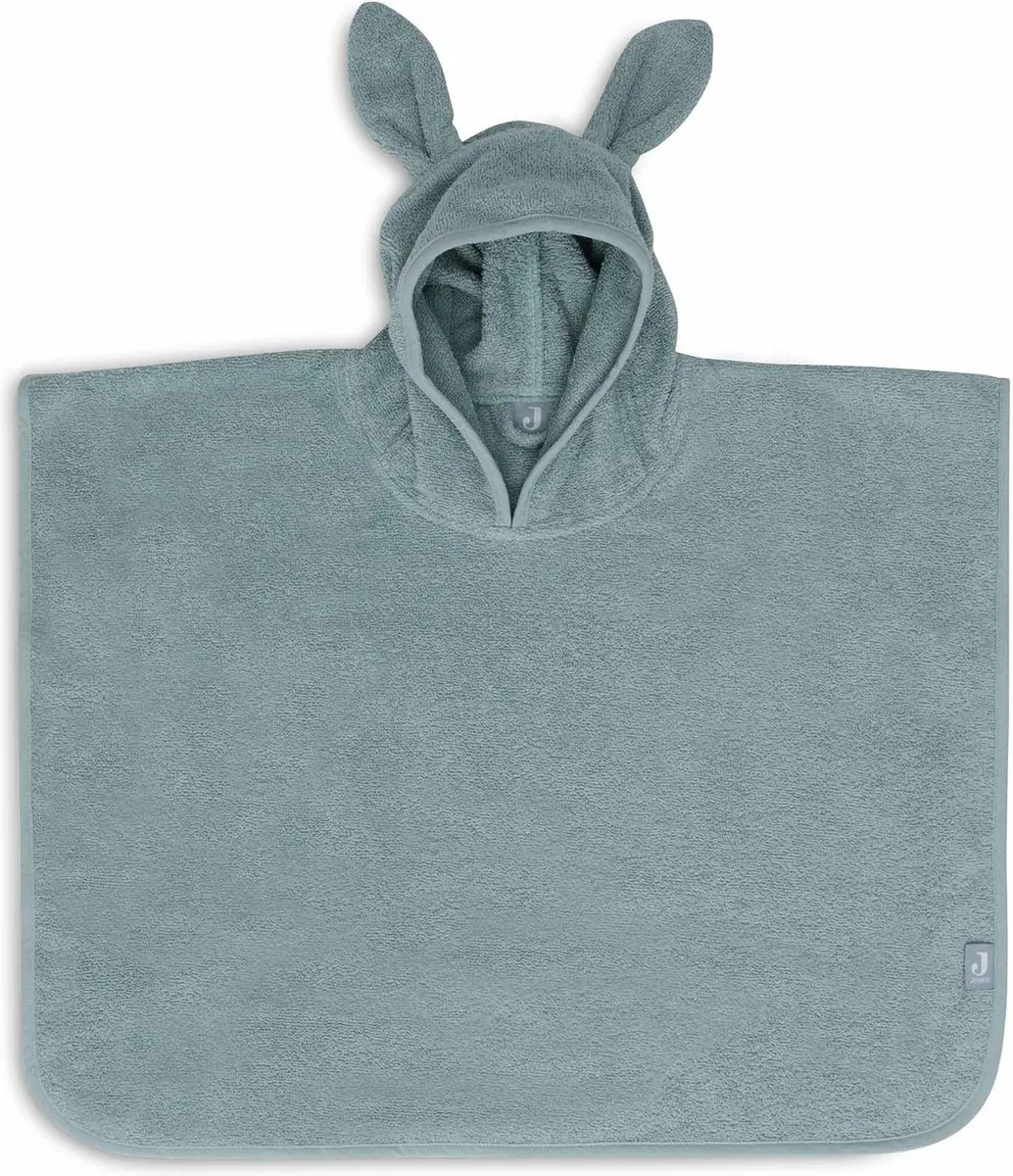 Jollein Badcape Badstof 75x75cm - Baby Handdoek met Badponcho - Sea Green