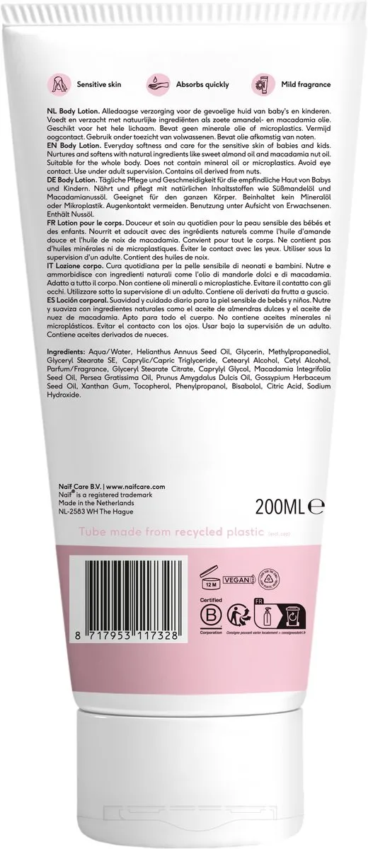Naïf Bodylotion Verzachtend 200ml
