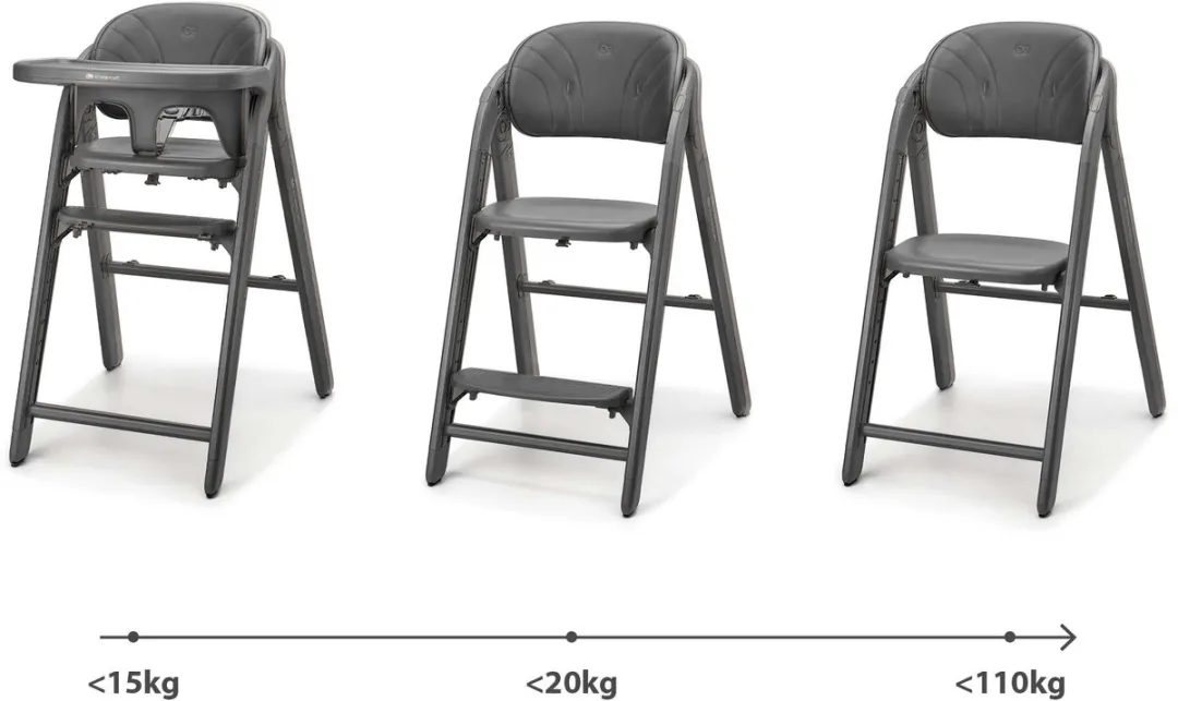 KinderKraft TINO 3-in-1 Kinderstoel - Grijs