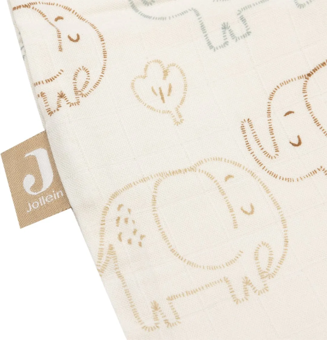 Jollein Slaapzak Baby Mouwloos 110cm - Hydrofiel - Elephant Tales - afbeelding 6 van 6