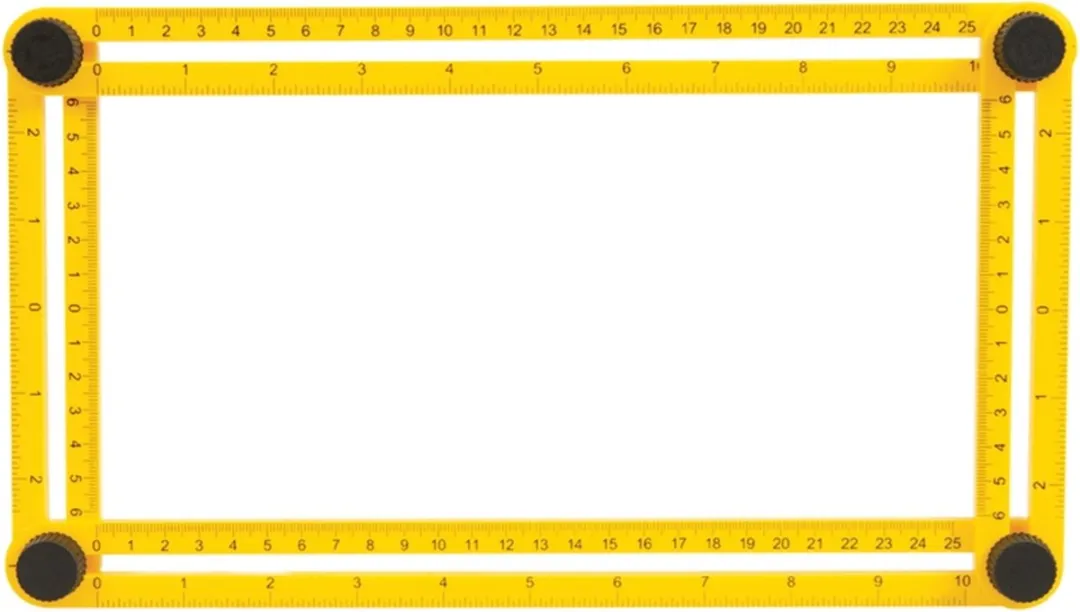 Silverline Verstelbare Sjabloon 120x250mm - Polypropyleen - Geel