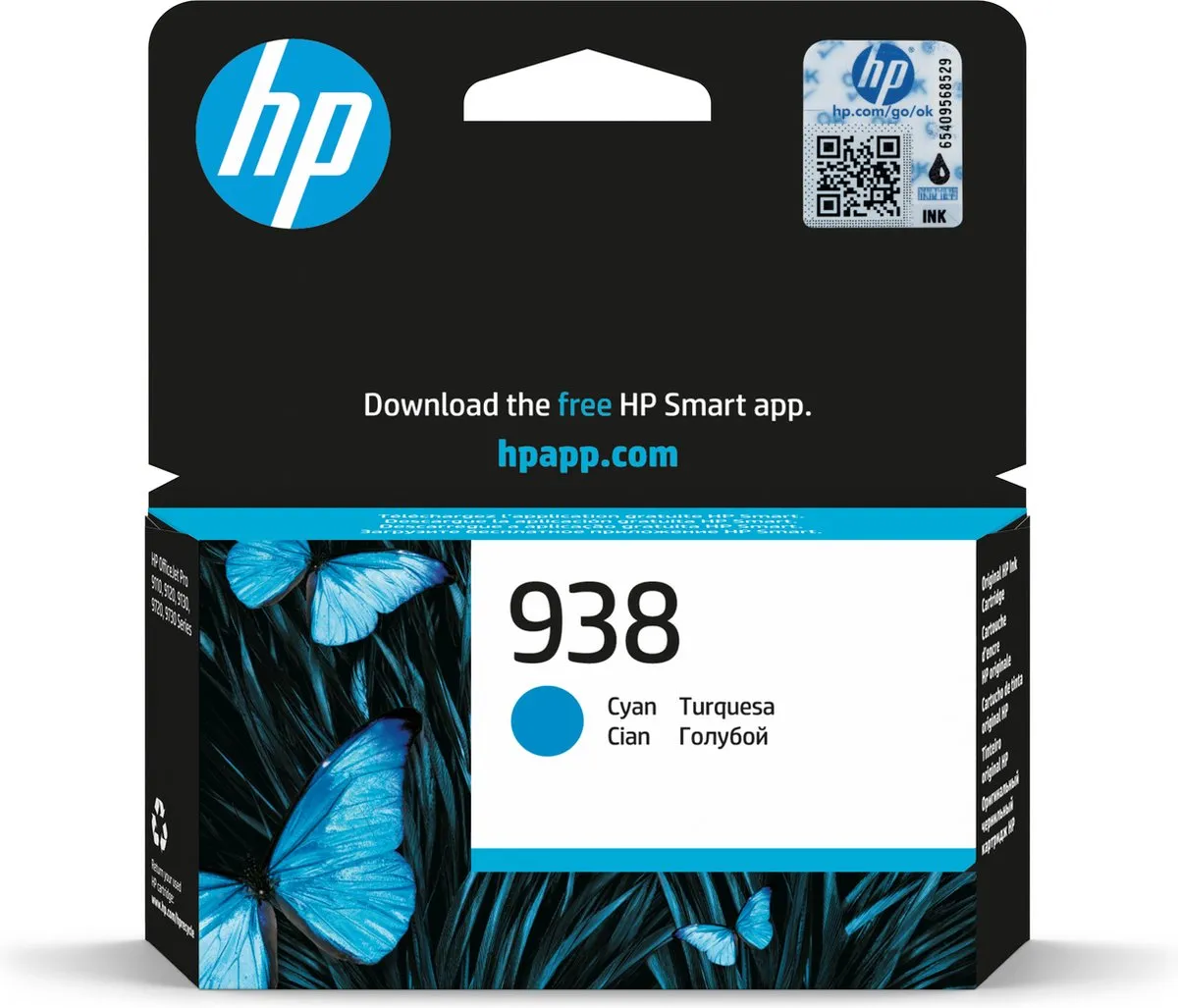 HP 938 Cyan Original Inktcartridge 4S6X5PE