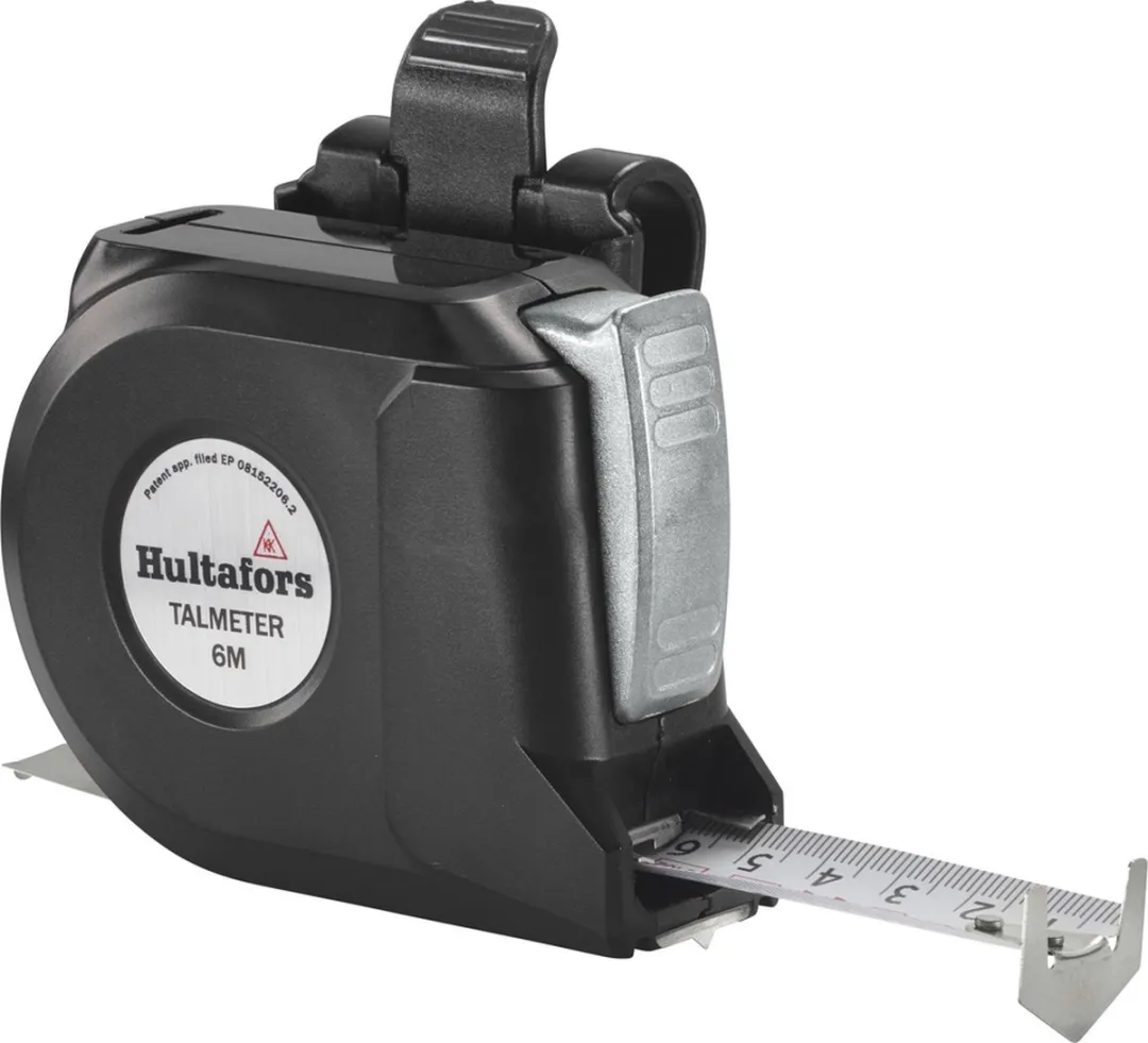 Hultafors Talmeter Markeermeter 6m x 25mm - Wit