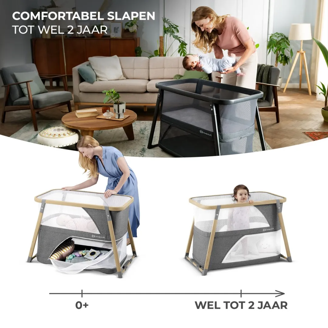 KinderKraft SOFI Reisbedje 4-in-1 Grijs