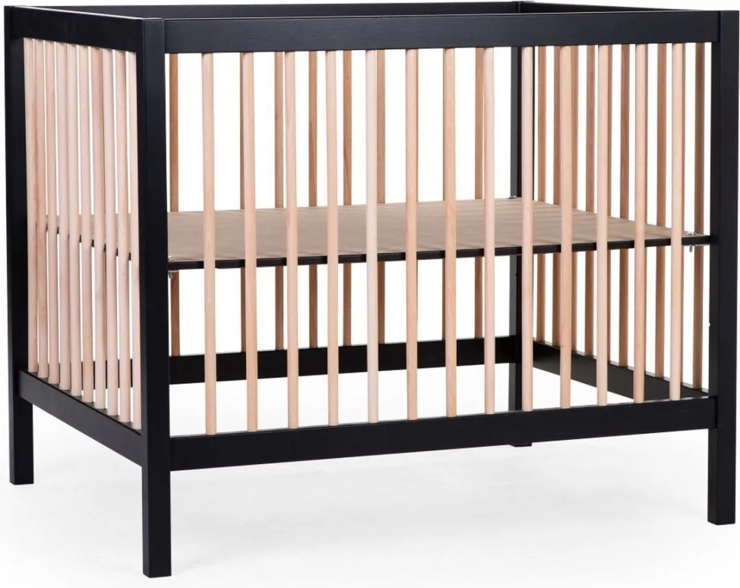 Childhome Park 97 Box met wieltjes - Verstelbaar op 3 hoogtes - Hout – Zwart/naturel - 98 x 78 x 82 cm