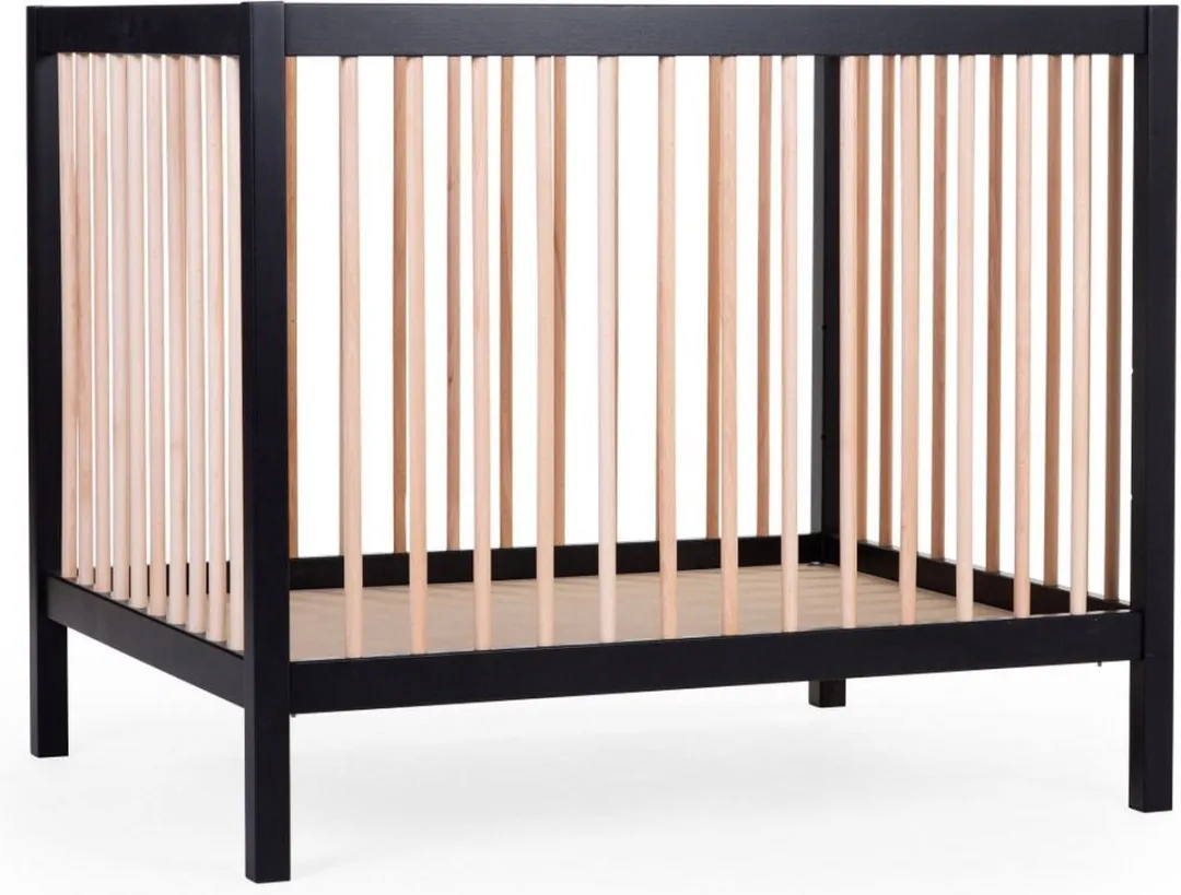 Childhome Park 97 Box met wieltjes - Verstelbaar op 3 hoogtes - Hout – Zwart/naturel - 98 x 78 x 82 cm