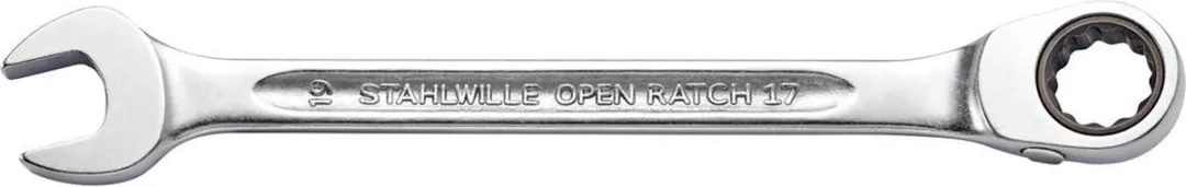Stahlwille 41171919 Gewinkelde Steek-ringratelsleutel 17/19mm