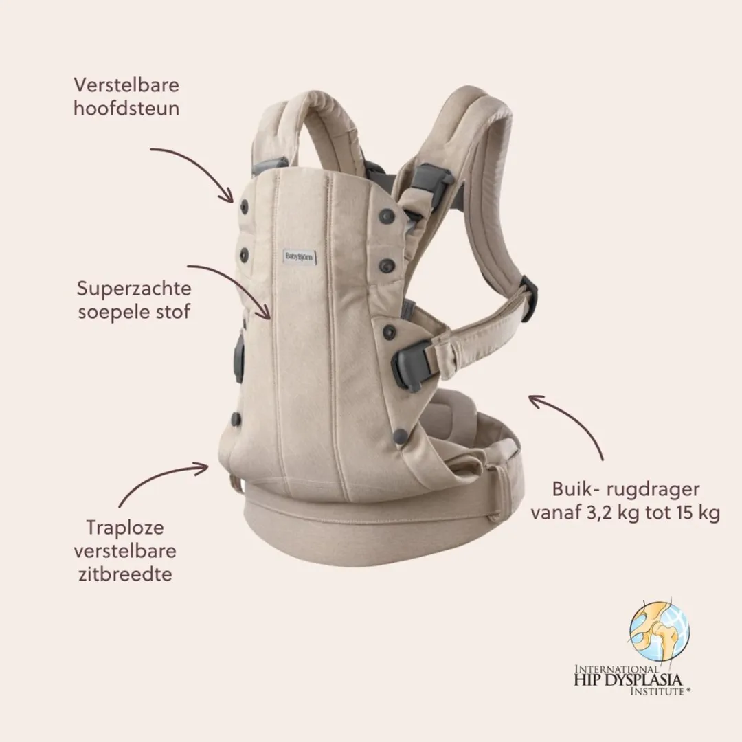 BabyBjörn Draagzak Harmony Lichtbeige