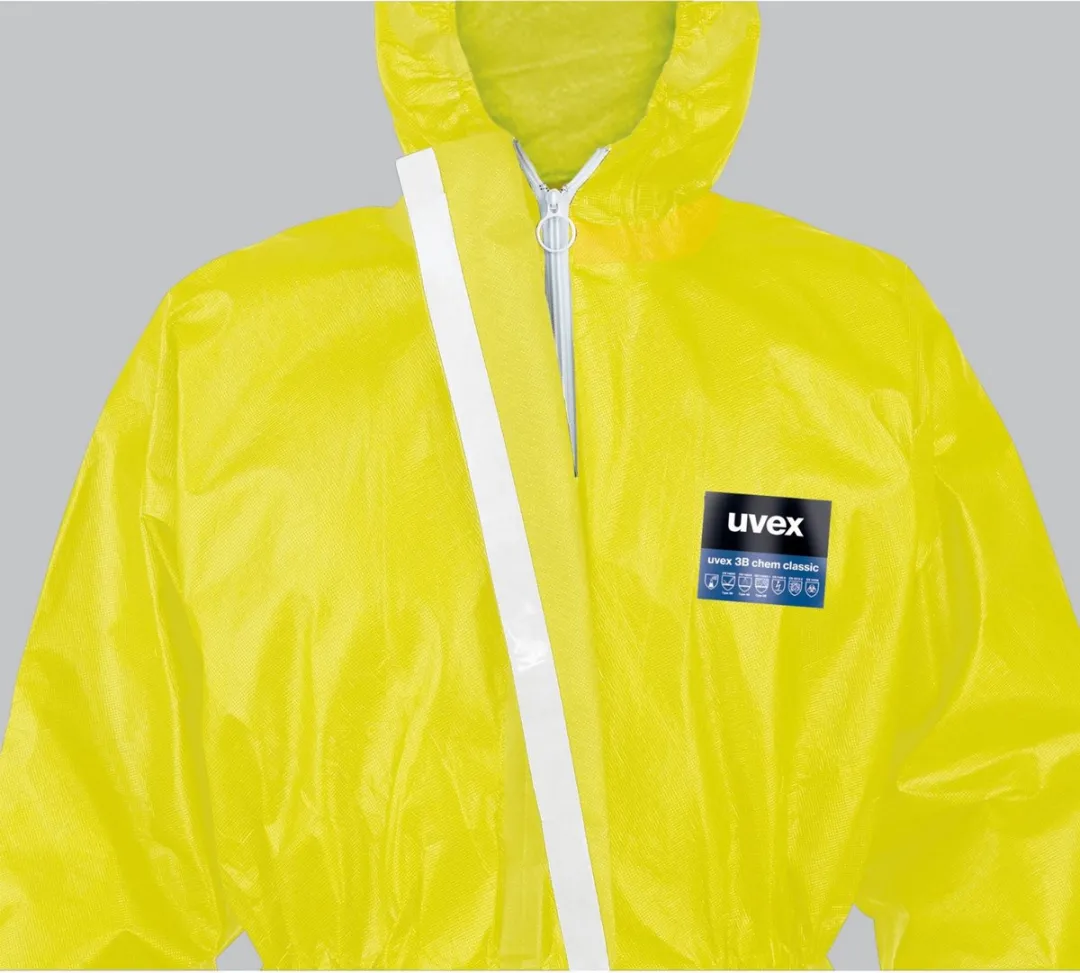 Uvex Overall Disposable Coveralls 3XL - Geel