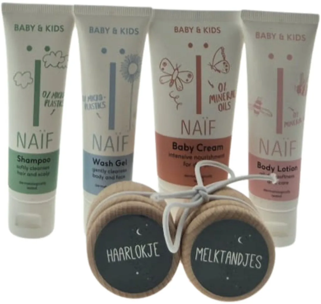 Naïf Baby Kraamcadeau Bewaardoosjes Tanden & Haarlokje