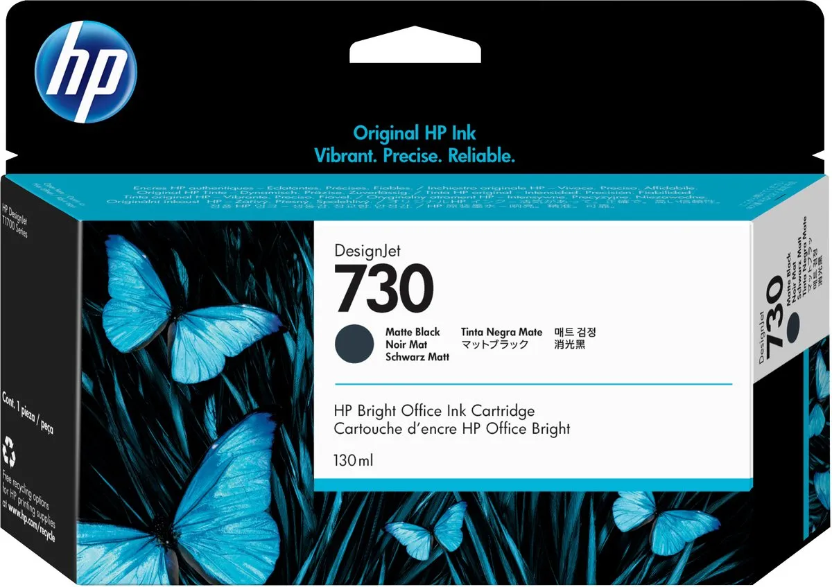 HP 730 Original Inktcartridge Zwart - 130ml