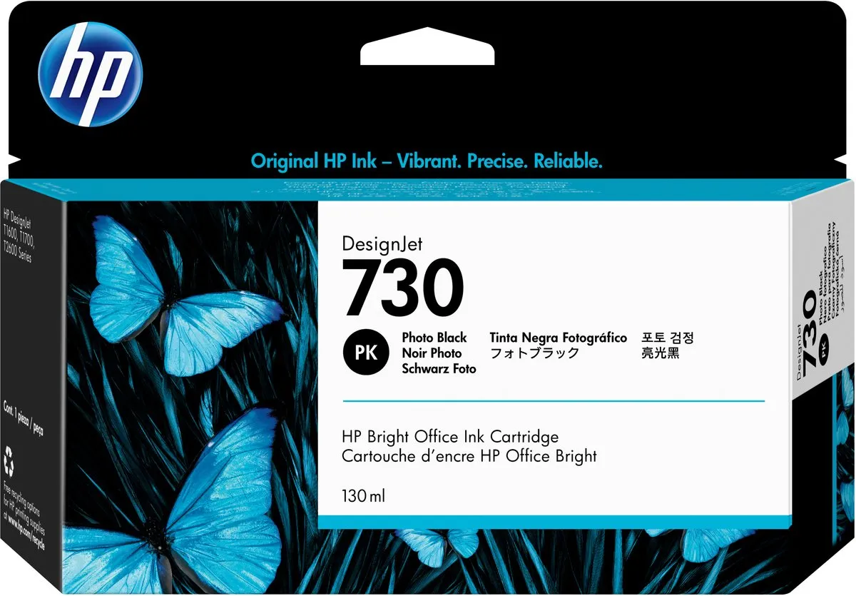 HP 730 Original Inktcartridge Zwart - 130ml