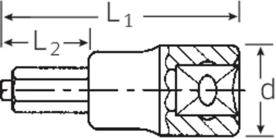 Stahlwille 54 IC 8 03070008 Inbus BO Dopsleutel-bitinzet 8mm - 1/2" - afbeelding 6 van 6