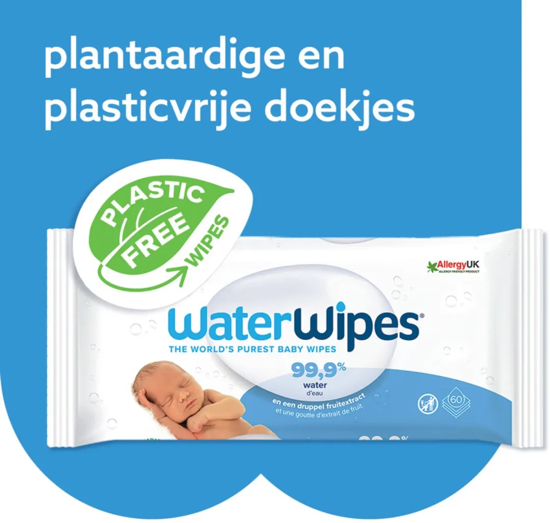 WaterWipes Billendoekjes Bio - 18 x 60 stuks - 1080 Doekjes
