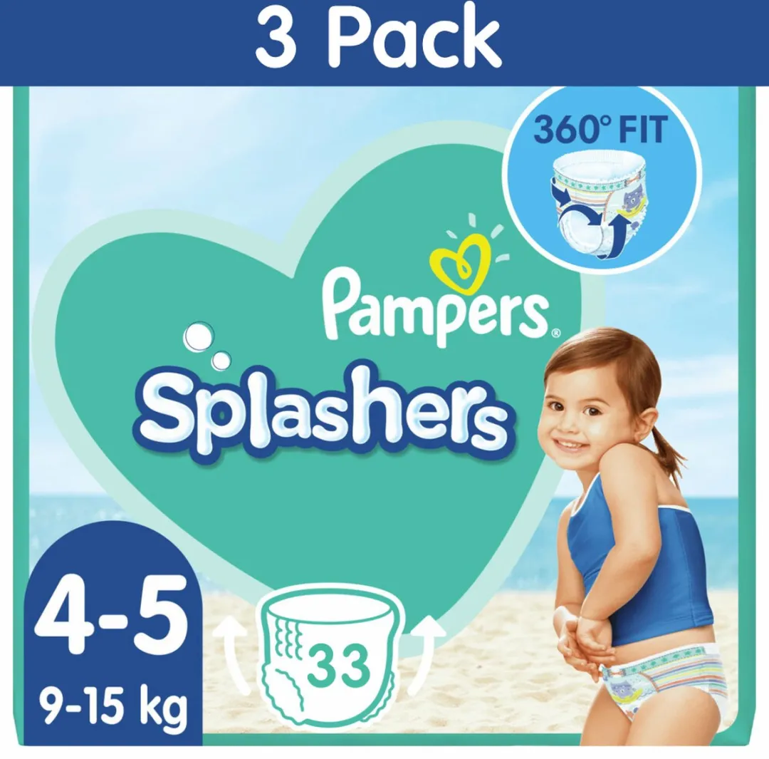 Pampers Splashers Wegwerpluiers Maat 4-5 33 Stuks