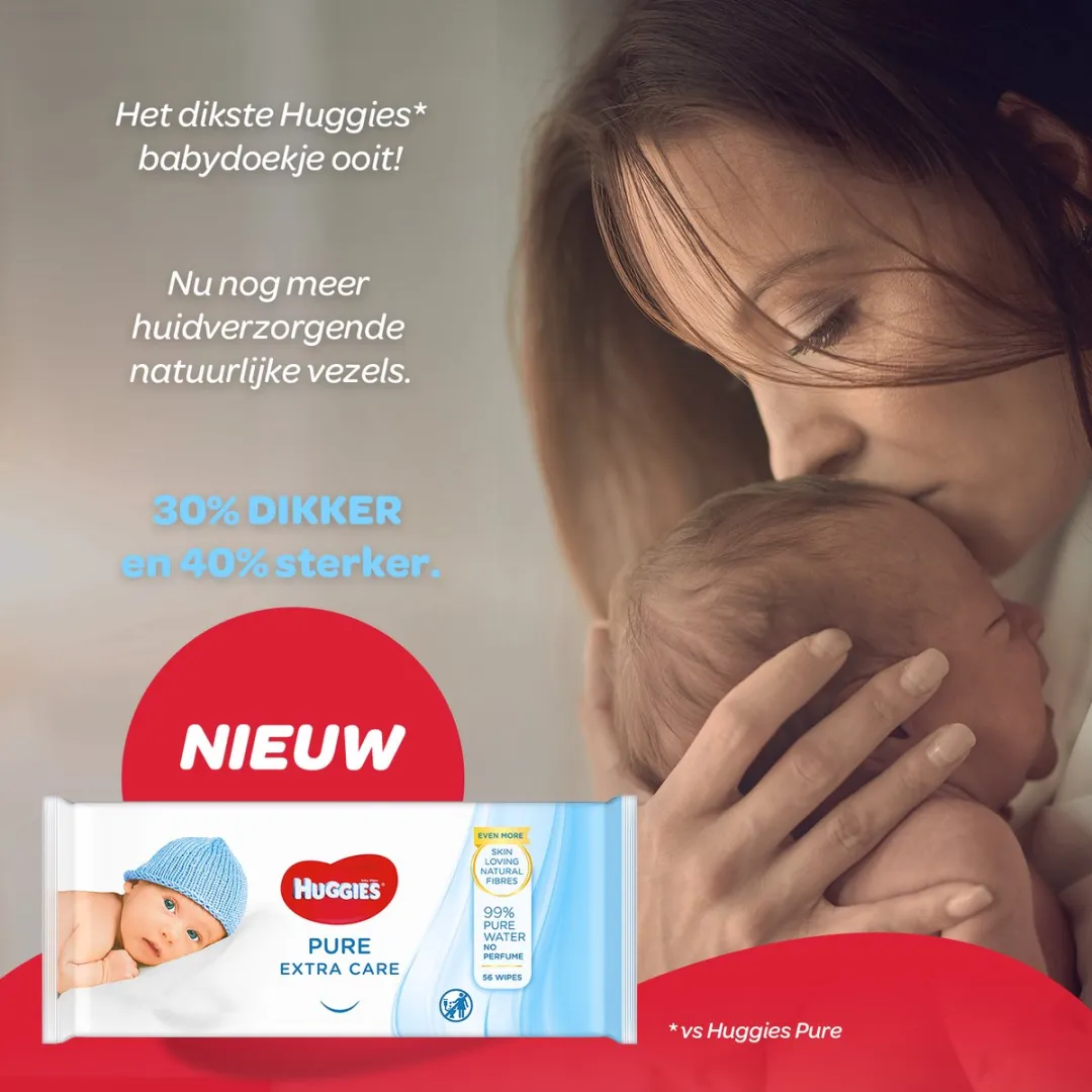 Huggies Pure Extra Care Billendoekjes 56 Stuks