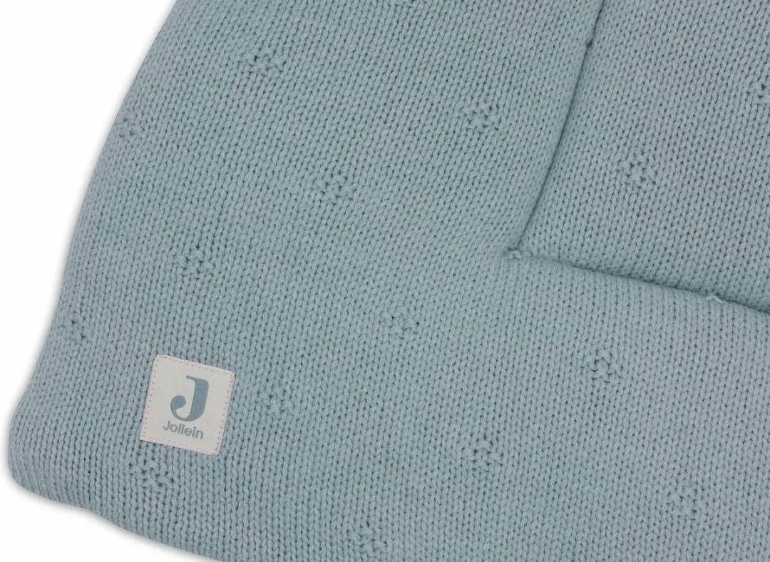 Jollein Boxkleed 75x95cm - Speelkleed Baby - Cosy Knit Sea Green