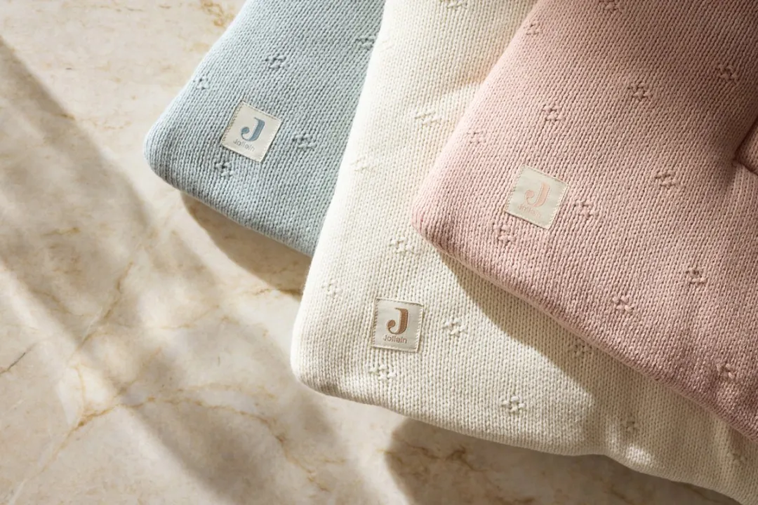 Jollein Boxkleed 75x95cm - Speelkleed Baby - Cosy Knit Sea Green