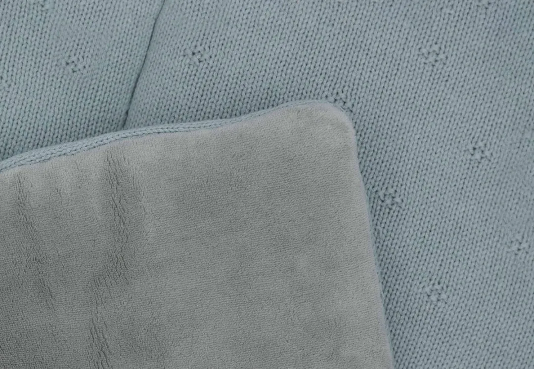 Jollein Boxkleed 75x95cm - Speelkleed Baby - Cosy Knit Sea Green