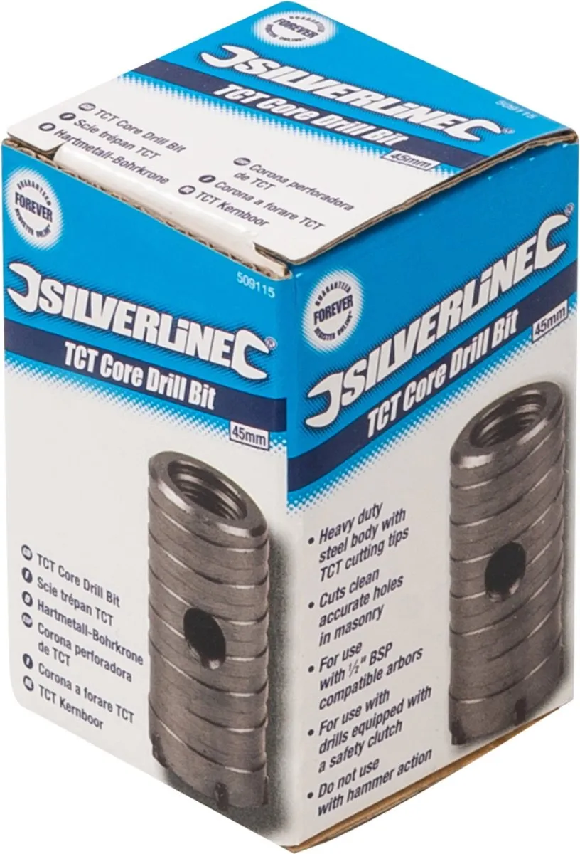 Silverline Kernboor TCT 45mm - Voor metselwerk