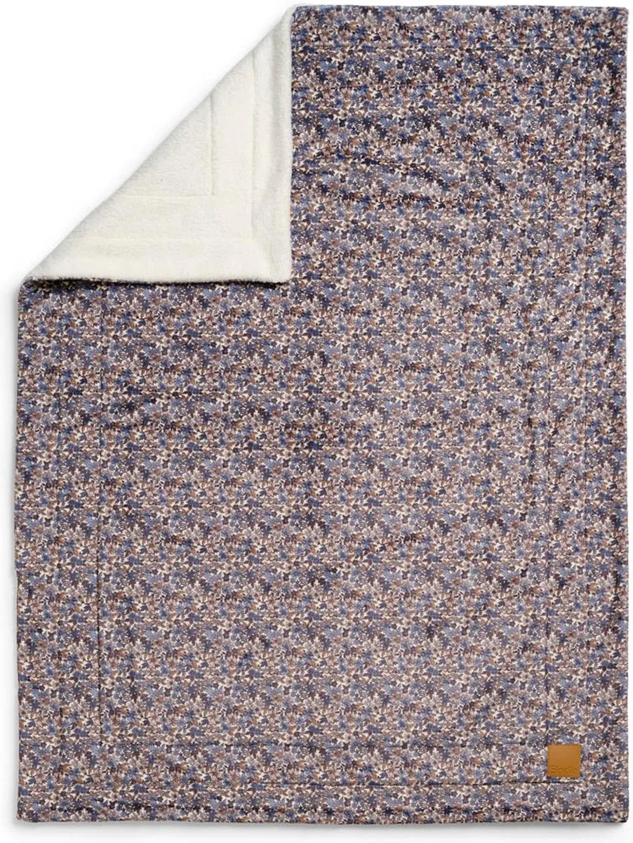 Elodie Pearl Velvet Babydeken 75x100cm - Blue Garden