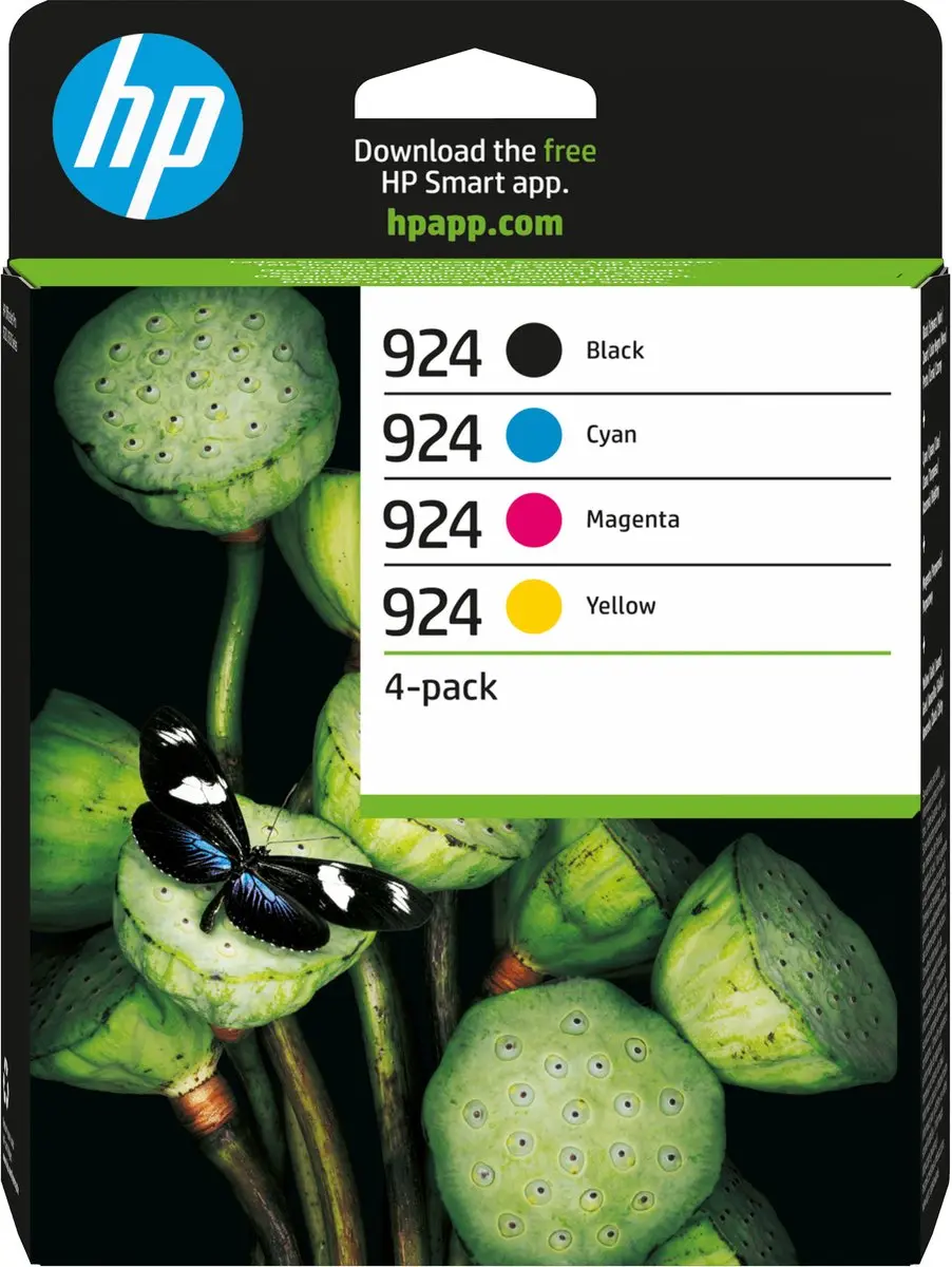 HP 924 CMYK Inktcartridge 4 Stuks - 6C3Z1NE