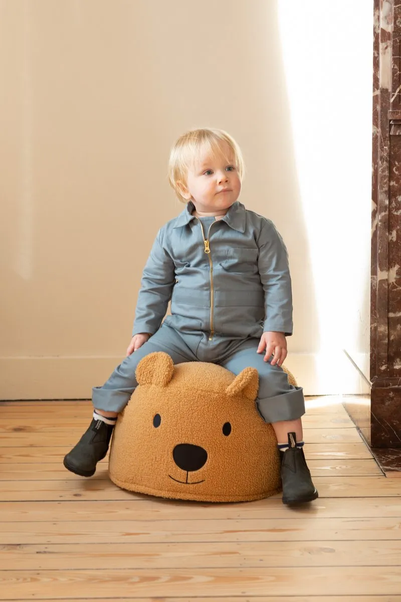 Childhome Teddy Beer Poef 40x40x25cm - Beige