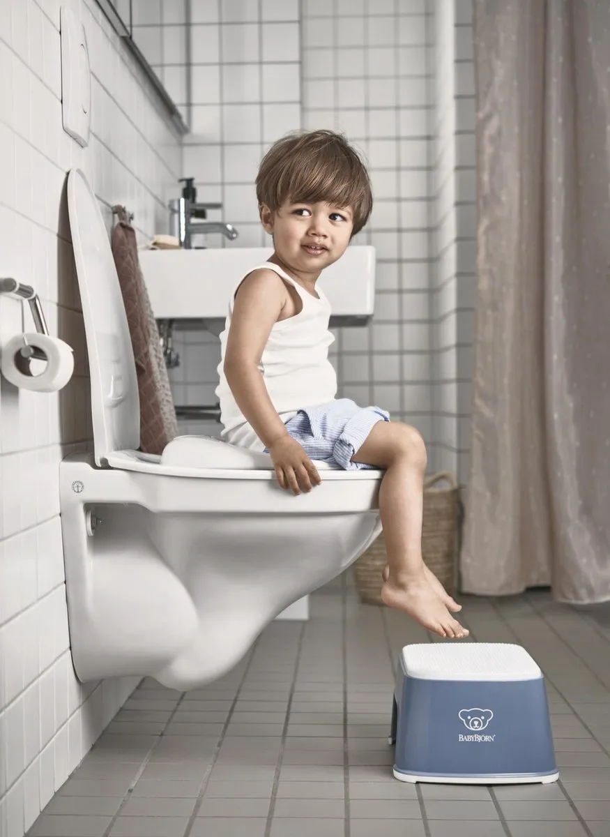 BabyBjörn Opstapkrukje Diepblauw-Wit