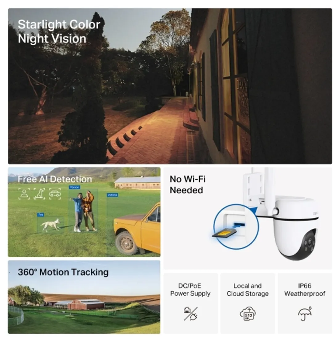 TP-Link Tapo C501GW Beveiligingscamera - 4G LTE 1080P Wit