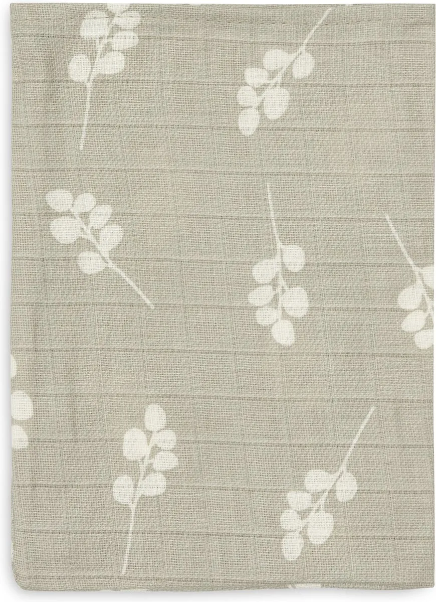 Jollein Hydrofiel Washandje Twig Olive Green - 3 Stuks
