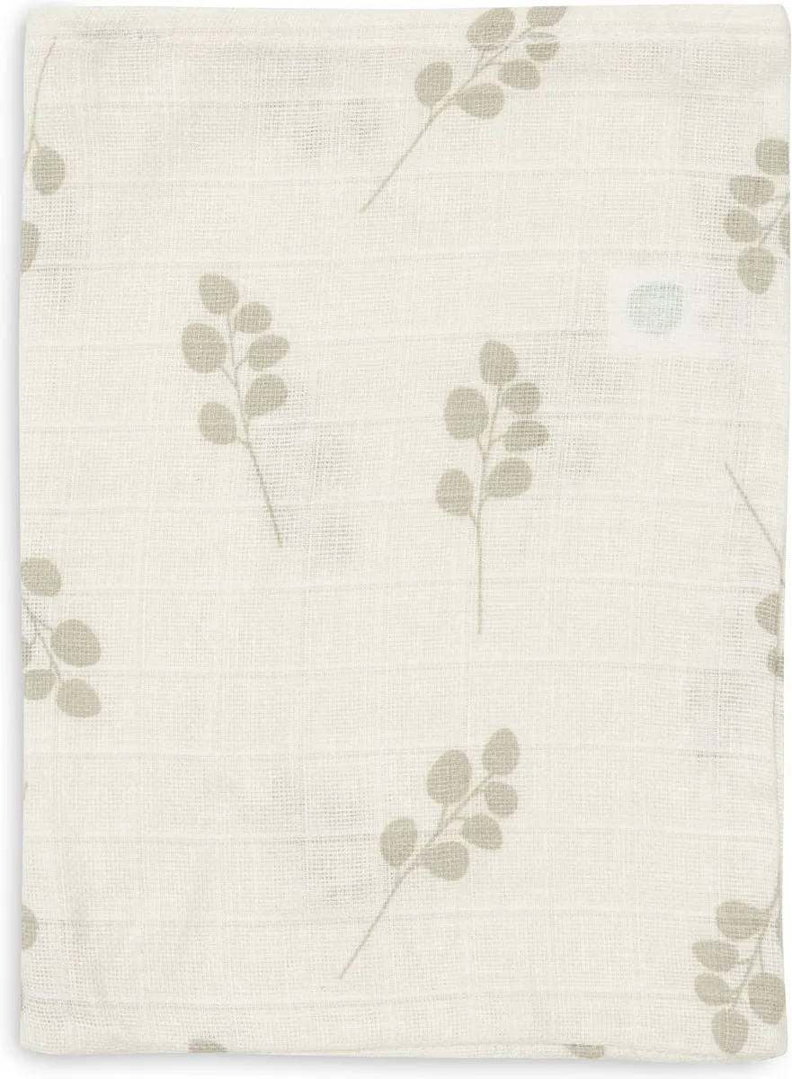 Jollein Hydrofiel Washandje Twig Olive Green - 3 Stuks