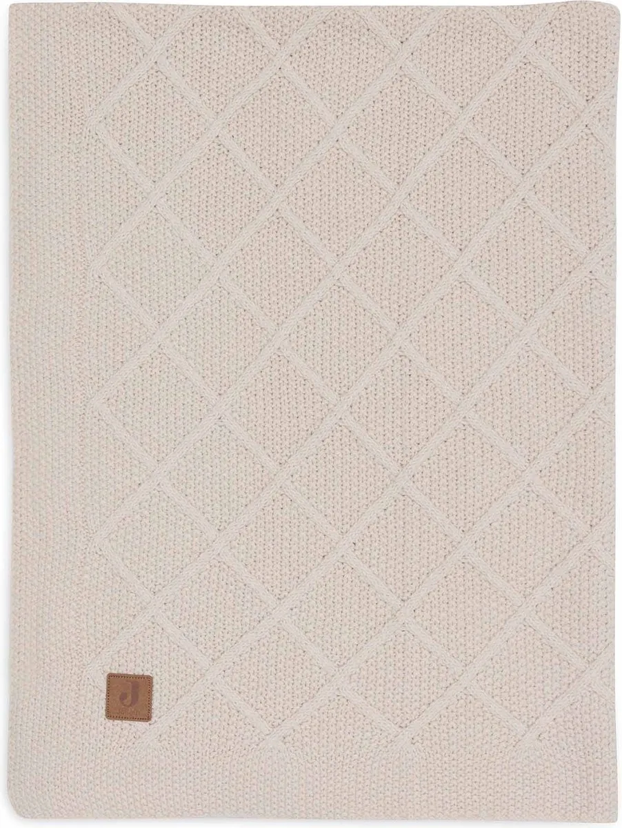 Jollein Deken Ledikant 100x150cm Check Knit Oatmeal