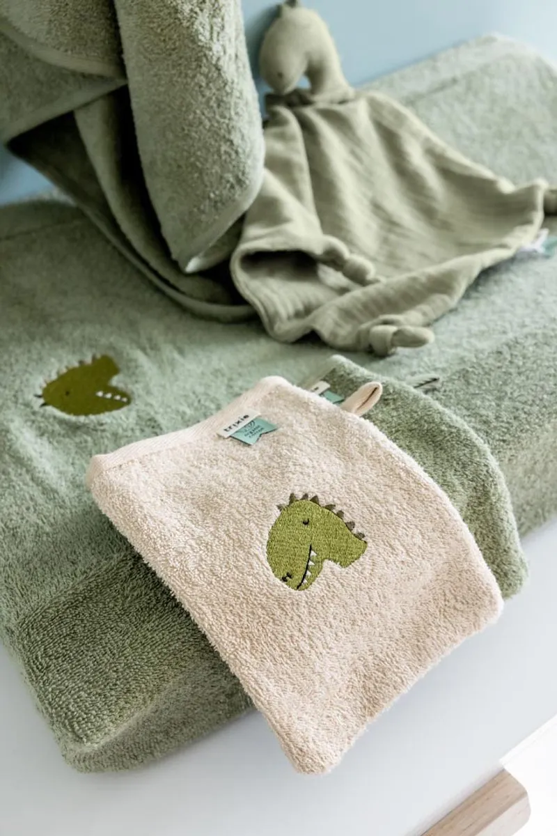 Trixie Washandje Aura Dino - 2 Stuks Groen