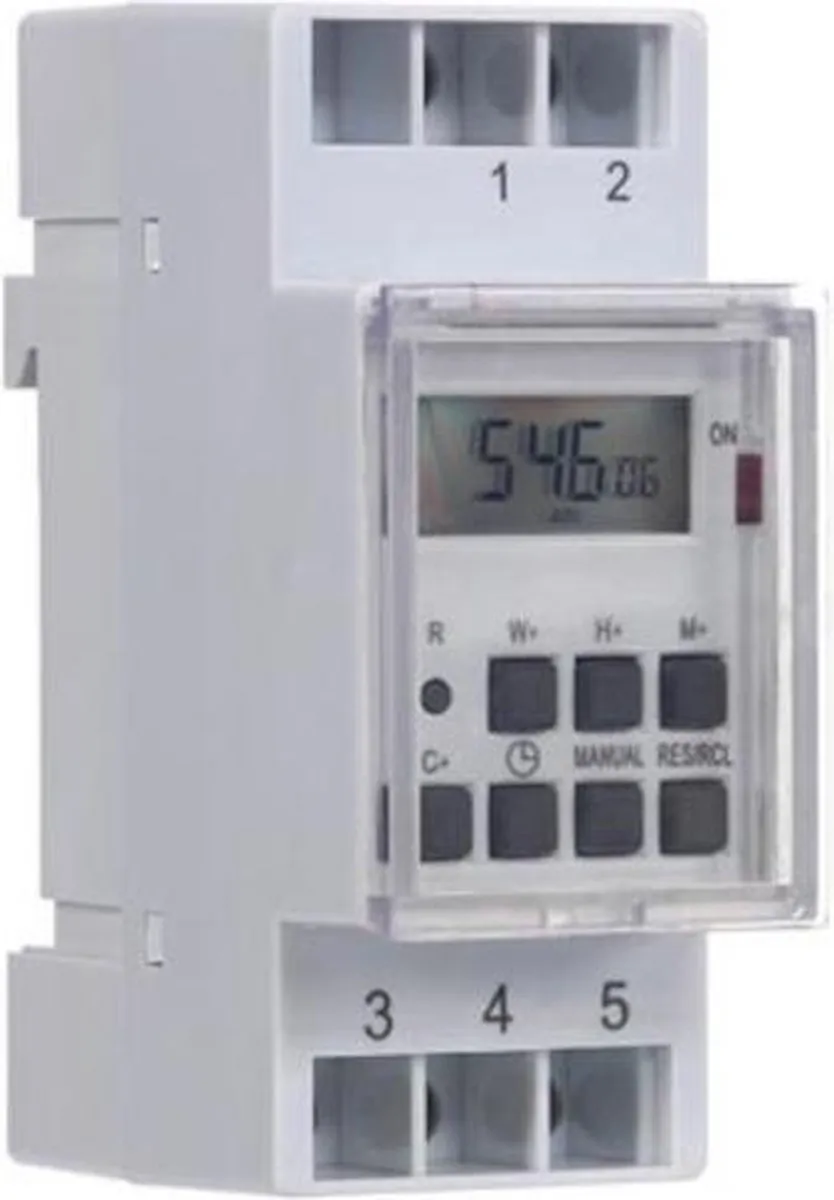 Perel Weektimer DIN-rail 16A 3600W Wit