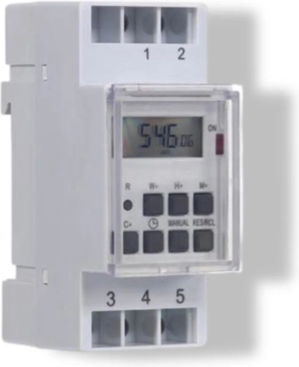 Perel Weektimer DIN-rail 16A 3600W Wit - afbeelding 5 van 5