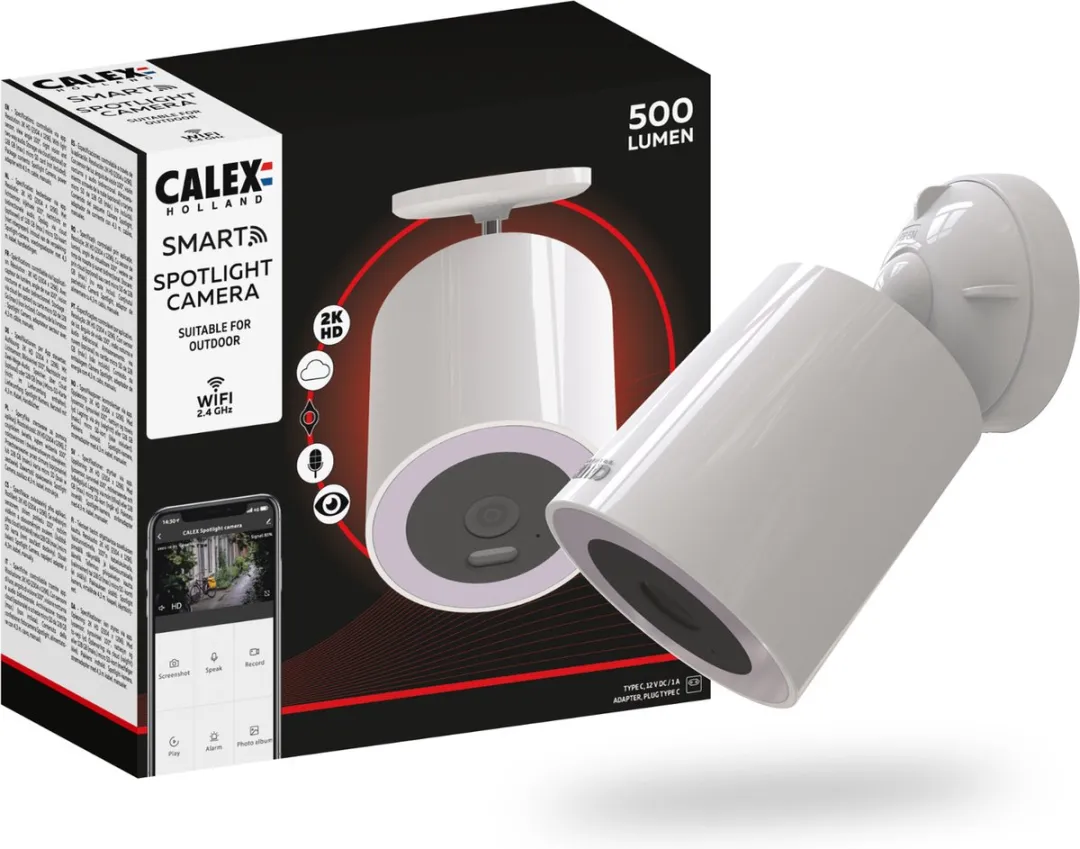 Calex 5501000600 Outdoor Spotlight Camera 2K - Wit