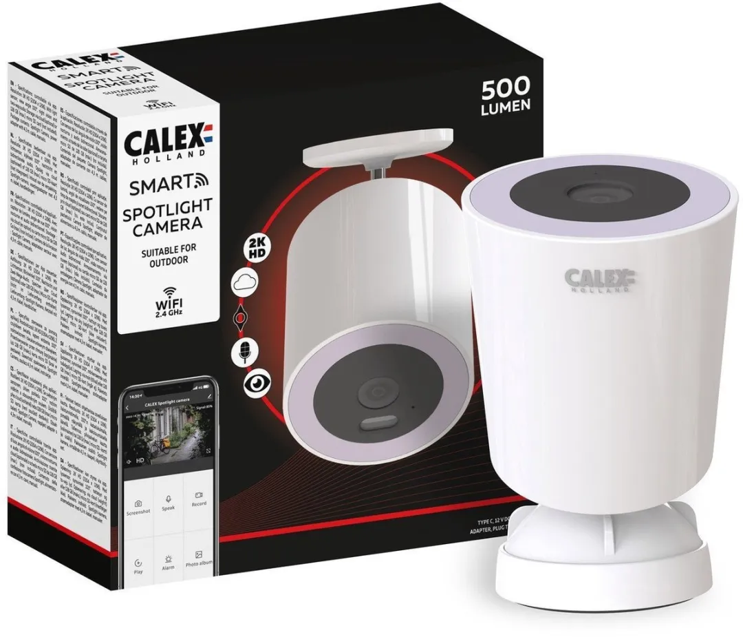 Calex 5501000600 Outdoor Spotlight Camera 2K - Wit - afbeelding 6 van 6