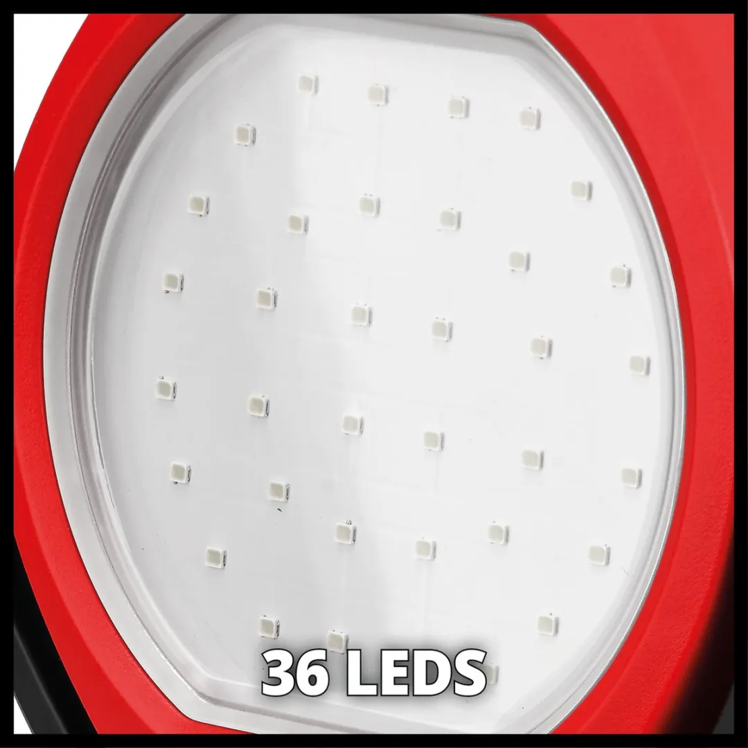 Einhell Accu Lamp GC-OL 18/1500 Li Solo 1500lm - 36 LED's - 7000K - Rood/Zwart